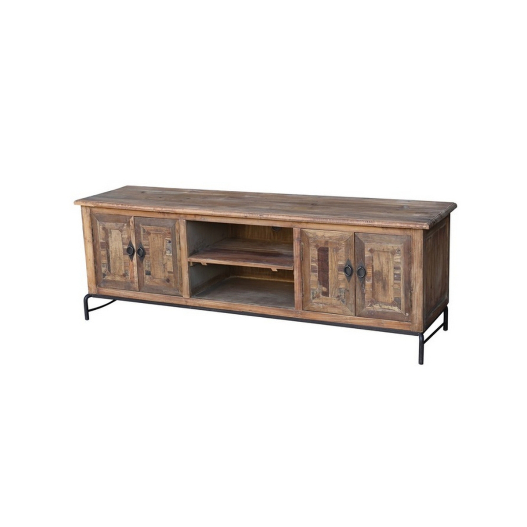 Old Pine 4 Door Entertainment Unit 180cm image 0